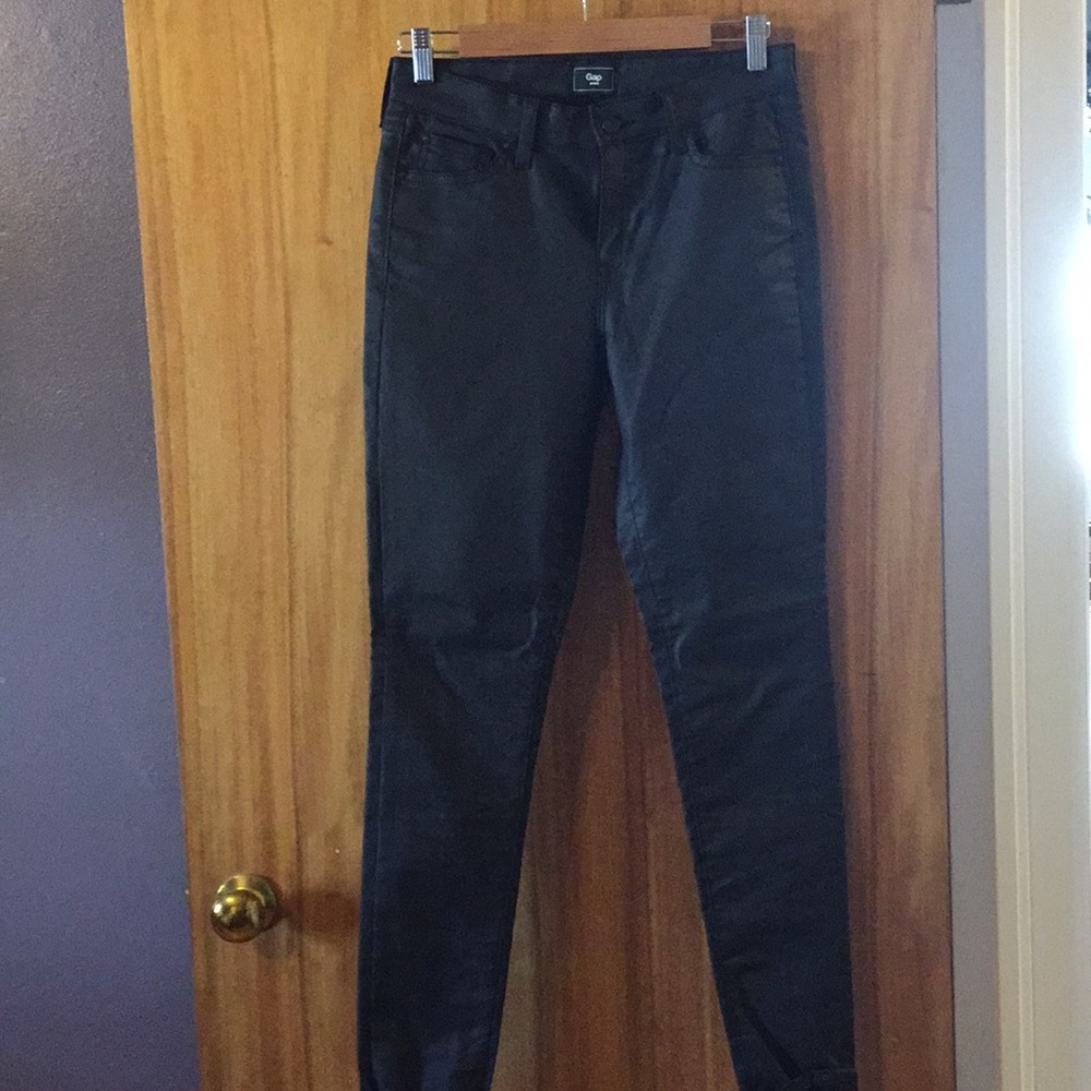 GAP skinny leather look jeans